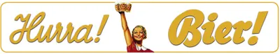 Produktbild von Hurra Bier , Straßenschild - Magnet, Blech 16 x 3,5 cm, STR-M 018