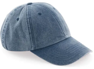 Produktbild von Beechfield Uni Vintage Denim-Look Kappe FK253 (Einheitsgröße) (Vintage Denim)