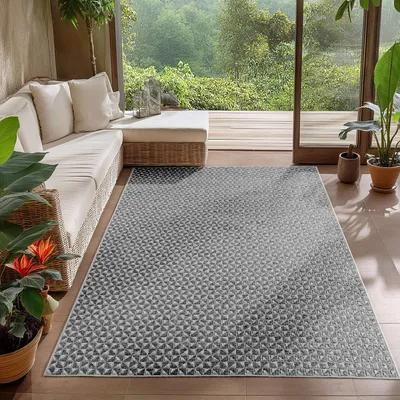 Obrázek produktu pro Carpetsale24 Vnit?ní a Venkovní Koberec Vod?odolný Odolná Plochá Tkanina UV Ochrana Sisal Vzhled Kuchyn? Balkon Terasa, Velikost: 160x230 cm