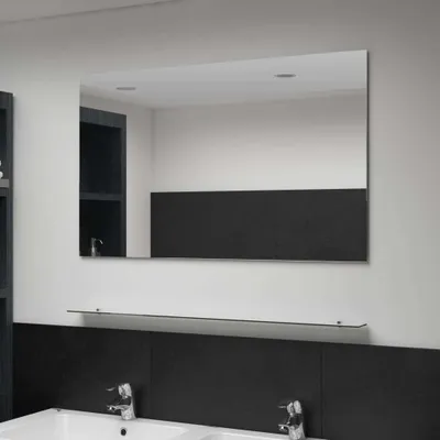 Produktbild von "im Angebot" Wandspiegel mit Regal 100×60 cm Hartglas - Wandspiegel CC1825