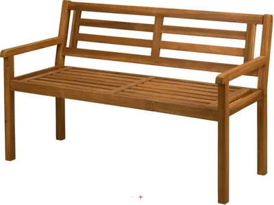 Obrázok produktu pre Všeobecná záhradná lavička - 120 x 61 cm - drevo - hnedá
