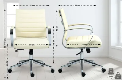 Produktbild von Bürostuhl Oakland Echtleder creme