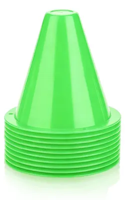 Produktbild von Fußball-Kegel-Set - 3 Zoll Grün - 10 Stück - Kunststoff - Für Fußballtrainer