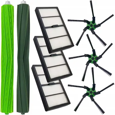 Obrázok produktu pre Roomba S9 ServiceKit 8v1 – Sada náhradných dielov pre iRobot S9 a S9+ | 2 gumové valčeky | 3 filtre HEPA | 3 bočné kefy | Servisná sada | Pre modely 9150 / 9550