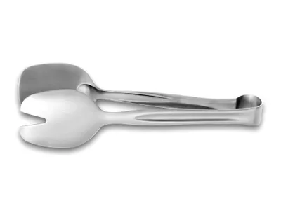 Produktbild von Dönerzange 20 cm – Weis Edelstahl mit Griffmulde – Profi Servierzange aus robustem, satiniertem Edelstahl für Fleisch & Gemüse, spülmaschinengeeignet