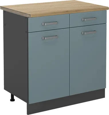 Immagine prodotto di Mobiletto base per cucina Vicco R-Line Grigio-blu 80 cm , PL Rovere, Model 45523