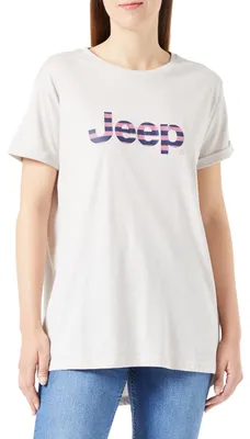 Obrázok produktu pre Dámske tričko JEEP, model O102611-J863, oversize strih, pruhované, s rolákom na rukávoch, kolekcia J22W