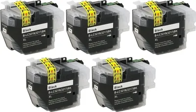 Image de 5 x cartouches compatibles LC-3219 XL Noir pour Brother MFC-J5330, J5335, J5730, J5830, J5930, J6530, J6535, J6730, J6930, J6935