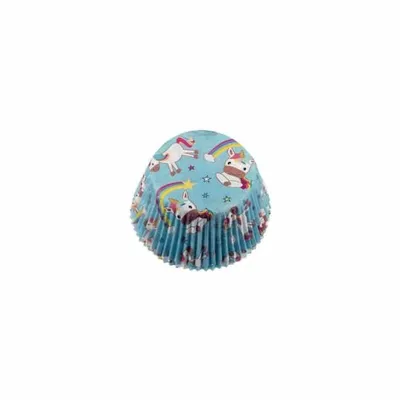 Produktbild von Demmler Muffinformen Einhorn - zum Dekorieren selbstgemachter Muffins - 60Stk. pro Packung - 5012326050