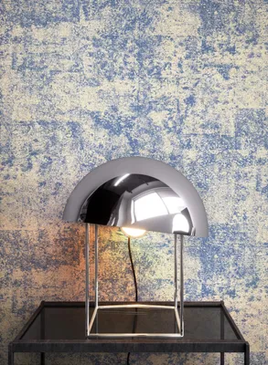 Produktbild von NEWROOM Tapete Blau Vliestapete Glänzend - Glanztapete Industrial Gold Beton Putz Glamour