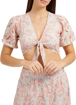 Zdjęcie produktu dla Bluzka damska Guess Silvia krótka wiązana M