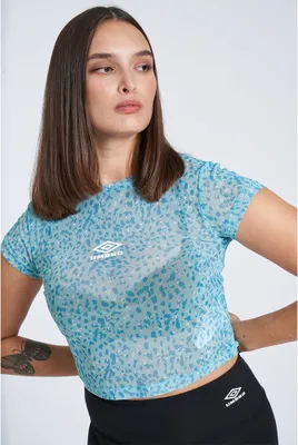Produktbild von Umbro Mesh Crop Kurzarm-t-shirt Rosa L Frau Rosa L
