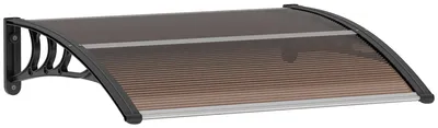 Immagine prodotto di Tettoia per porta d'ingresso - Policarbonato - 120 x 75 cm - Superficie coperta ≤5 m² - Nero