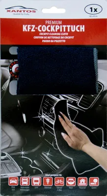 Produktbild von XANTOS Cockpit-Reinigungstuch 40x40cm schwarz