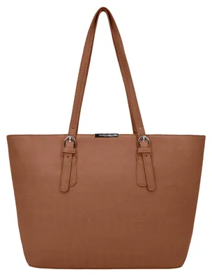 Zdjęcie produktu dla David Jones - Damska torba typu shopper - Duża torba na ramię, typu tote bag, wykonana z materiału przypominającego skórę (PU)