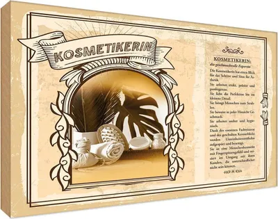 Produktbild von vianmo Holzschild 12x18 cm Kosmetikerin Beruf Arbeit