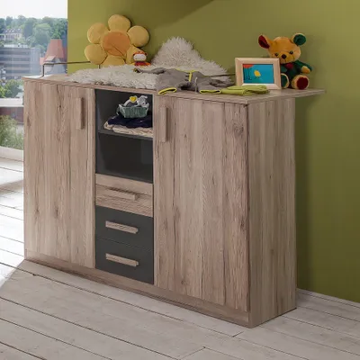 Produktbild von Wickelkommode in Eiche mit graphit CANTON-43