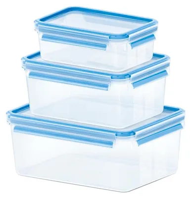 Produktbild von Emsa Clip & Close 3Er Set Frischhaltedosen, 1,0 / 2,3 / 3,7 L, 508567