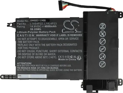 Produktbild von vhbw Akku Ersatz für Lenovo L14M4P23, L14L4P23, L14S4P22 für Notebook (4000 mAh, 14,8 V, Li-Polymer)