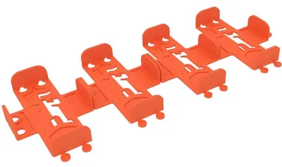 Imagen del producto de Soporte para mazos de cartas de Dominion (4 unidades) – color naranja, ideal para cartas con fundas protectoras