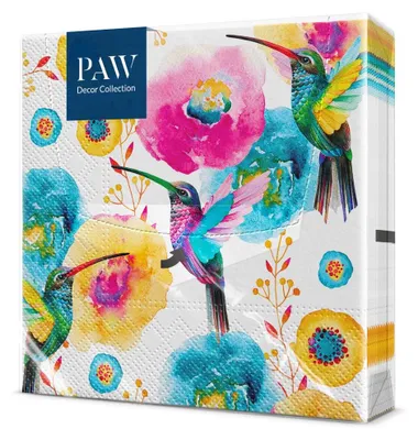 Produktbild von PAW Servietten 33 x 33 cm, 20 Stück - Kolibri