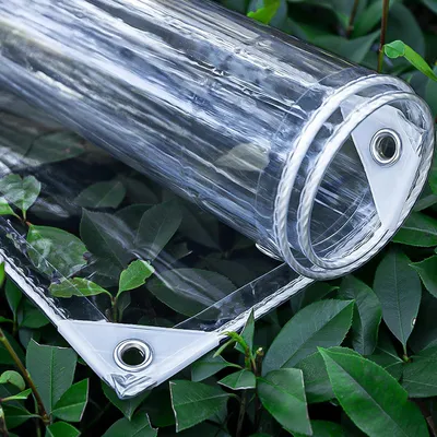 Produktbild von Transparente Plane, winddicht, 650 g/m², 3x4 m, für den Außenbereich