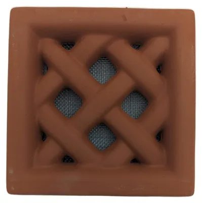Image de Grille d'aération Claustra terre cuite - 13x13 cm (Rouge)
