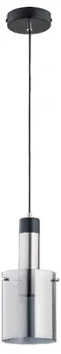 Obrázek produktu pro Závěsné svítidlo BELLA, černé a stříbrné, 1xE27x15W, kov, rozměry: 75x10x10 cm, IP20, Alfa