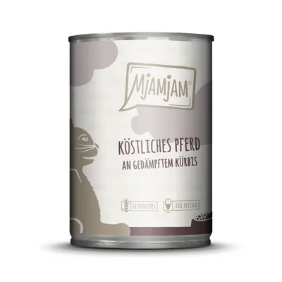 Produktbild von MjAMjAM köstliches Pferd an gedämpftem Kürbis, Adult, jede Rasse, Pferd, Kürbis, 400 g, Getreidefrei