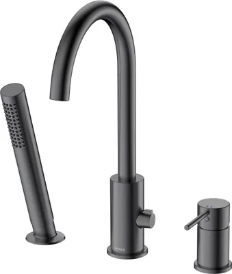Produktbild von Avapax | Badewannenarmatur 3-loch - Gun Metal Matt - Messingkörper - Ultimate Abul231421