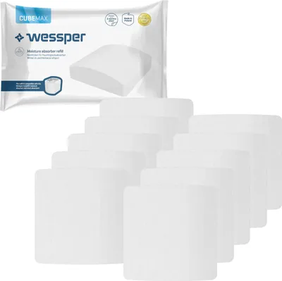 Zdjęcie produktu dla 10x Wessper Tabletki pochłaniające wilgoć 300g | Rum Osuszacz powietrza, zapobiega pleśni, nieprzyjemnym zapachom, chroni ściany