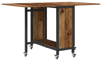 Produktbild von Faltbarer Esstisch mit Rollen 130 x 80 x 76,5 cm Stahl PB