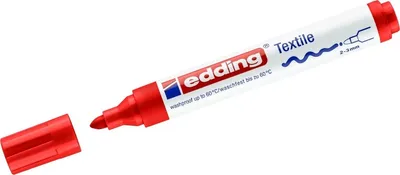 Produktbild von Edding - Textilmarker 4500 rund 2-3mm rot | 10 Stück