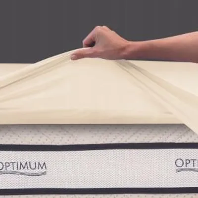 Produktbild von Optimum 2in1 Spannbettlaken und Matratzenschoner Ecru 160x200 cm