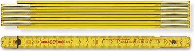 Immagine prodotto di BMI Zollstock 9042, Meterstab aus Buchenholz, 2 m mit Duplex-Teilung, Farbe weiß
