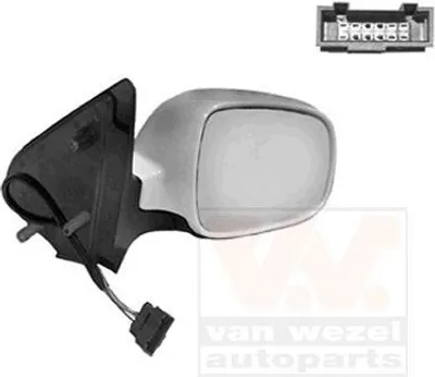 Produktbild von VAN WEZEL 5825808 Außenspiegel Seitenspiegel Rechts für VW POLO (6N2) Konvex Beheizt Grundiert