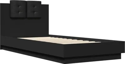 Immagine prodotto di Giroletto con Testiera Nero 100x200 cm in Legno Multistrato