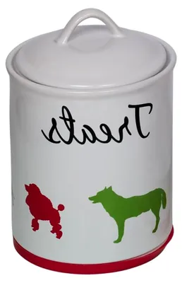 Produktbild von Snackdose für Hunde, weiß-bunt
