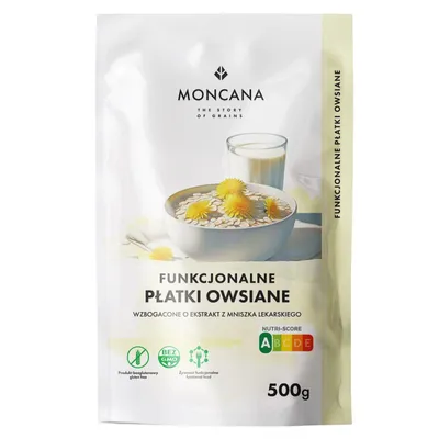Produktbild von MONCANA Funktionelle glutenfreie Haferflocken mit Löwenzahnextraktzusatz 500 g