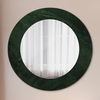 Produktbild von Ø60cm Modern Spiegel - Wandspiegel Wandmontage- Schlafzimmer - grün marmor