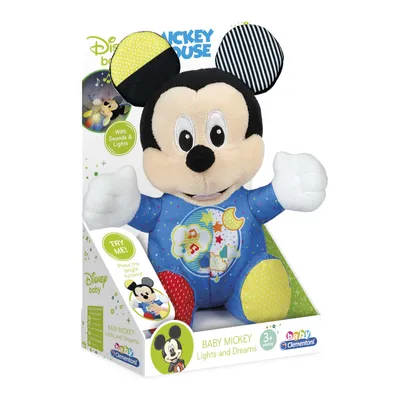 Produktbild von Clementoni Baby Mickey Lightin Plush, Spieltiere, 0,3 Jahr(e), Interaktiv, Mit Ton, LR44