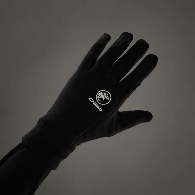 Produktbild von CHIBA Polarfleece - Radhandschuhe schwarz XL mit Touchfunktion und Silikondru...