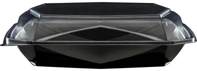 Produktbild von Octaview® L  Schwarz / Transparent APET 225x225x65 | Packung (100 Stück)