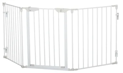 Immagine prodotto di Recinzione per cani da interno – cancellata pieghevole | Colore: Bianco | Dimensioni: 180x3x74,5 cm