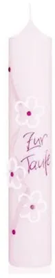 Produktbild von Taufkerze 265x50mm baby rosa