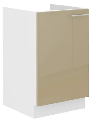 Produktbild von Spülenschrank 50 Lara Cappuccino Hochglanz + Weiß matt Küchenzeile Küchenblock