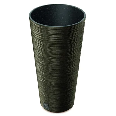 Produktbild von Blumentopf - Blumenübertopf wetterfest mit 33% echtem Holzanteil für den Außenbereich inkl. Innentopf  H 57,5 cm - Ø 30 cm  Pflanzgefäß – Pflanzsäule