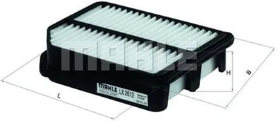 Produktbild von Luftfilter MAHLE LX 2612 für SUZUKI Grand Vitara II SUV (JT, TE, TD) Filtereinsatz