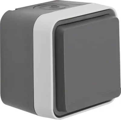 Immagine prodotto di Presa di corrente Berker SCHUKO con coperchio incernierato, grigio, 47403515