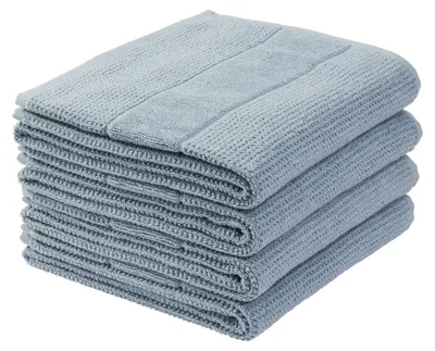 Produktbild von SCHIESSER Handtuchset Turin | Einfarbig | 4-teilig | 100% Baumwolle | Flauschig & Saugstark | 50x100 cm | Hellblau